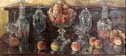 Still Life with Peaches and Old Glass Childe Hassam